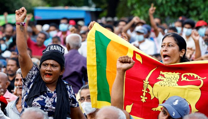 Protesters shout slogans at an anti-government rally, amid the countrys economic crisis, in Colombo, Sri Lanka, August 6, 2022. — Reuters