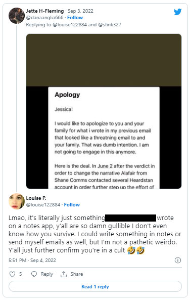 Amber Heard’s threatening email ‘written on the notes app’?
