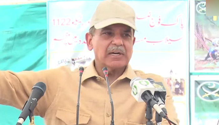 Pakistan looks 'like a sea' after floods, PM Shehbaz says, as 18 more die 10 Prime Minister Shehbaz Sharif addresses journalists in Sindh after visiting flood-hit areas, on September 7, 2022. — Reuters