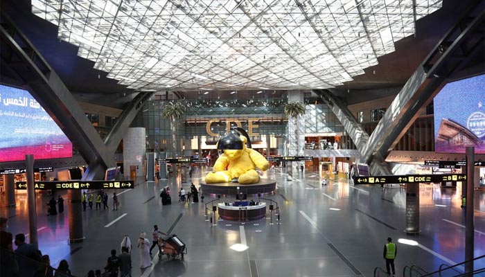 People are seen at Hamad International Airport, as the country resumes international flights to Saudi Arabia, in Doha, Qatar January 11, 2021. — Reuters/File
