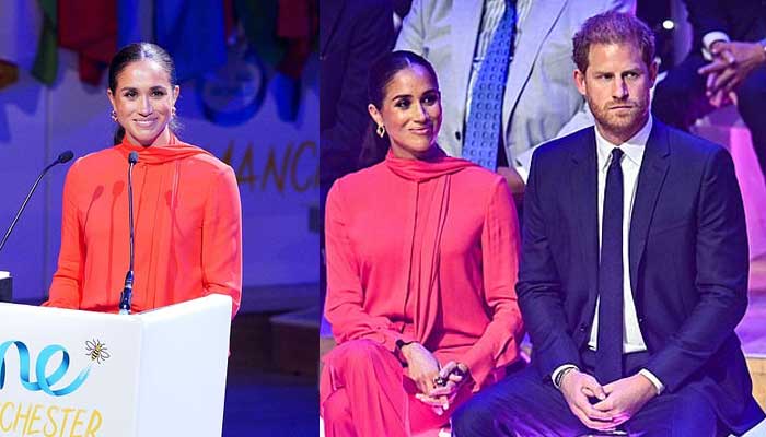 Harry flashes fake smile as Meghan dominates Manchester event
