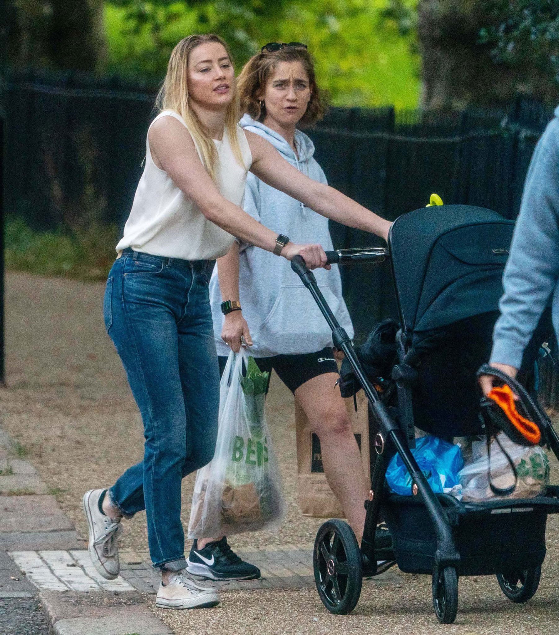 Amber Heard ‘sedates’ baby Oonagh Paige Heard before stroller walks?