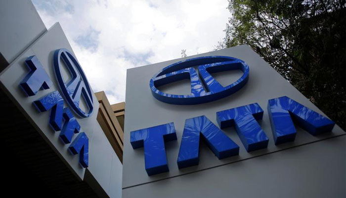 Tata Motors logos are seen at their flagship showroom before the announcement of their Q3 results in Mumbai February 14, 2013. — Reuters