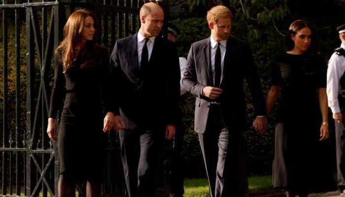 Prince Harry, Meghan Markle reunite with William and Kate Middleton, walk outside Windsor