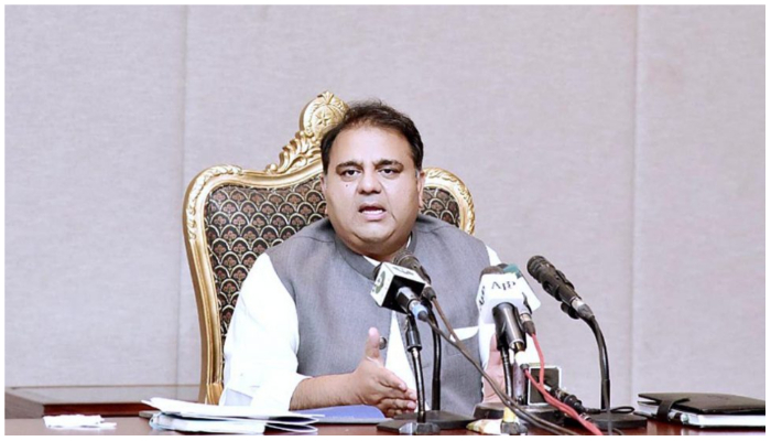 PTI leader Fawad Chaudhry addressing a press conference. — APP/ File