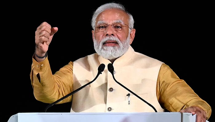 Indias Prime Minister Narendra Modi speaks during the inauguration ceremony of the newly renovated avenue Central Vista in New Delhi on September 8, 2022. — AFP