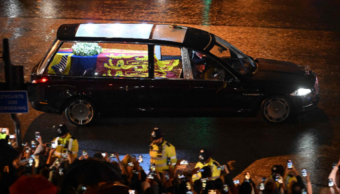 King Charles, Prince William, Harry receive Queen’s coffin as it arrives at Buckingham Palace