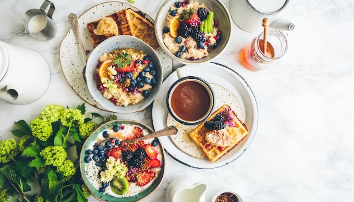 Fruits and waffles for breakfast. — Unsplash