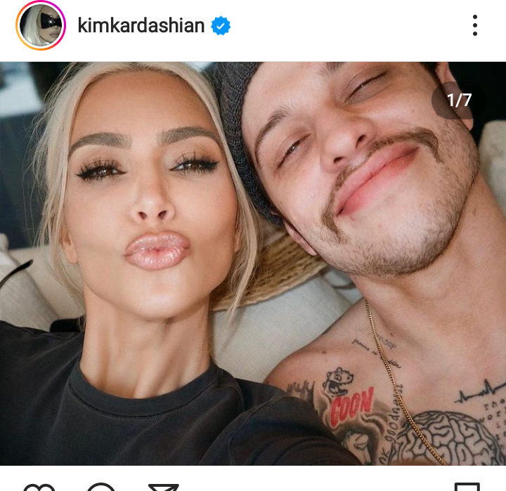 Why Kim Kardashian avoids from deleting Pete Davidsons pictures?