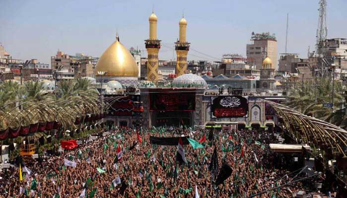 Muslim worshippers gather to mark the mourning day of Ashura at the Imam Hussain shrine in Iraq’s city of Karbala, on August 19, 2021. -AFP