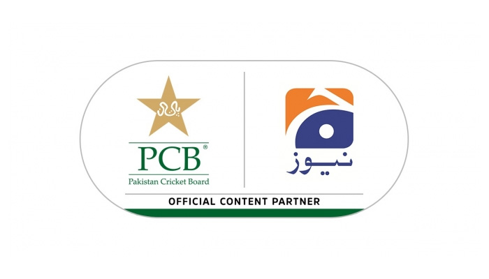 The logos of the Pakistan Cricket Board (left) and Geo News. — PCB