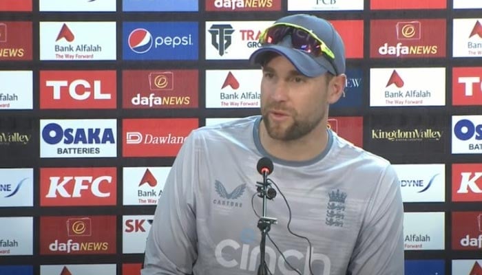 Flamboyant England batter Dawid Malan speaks to media in Karachi on September 17, 2022. — Photo by author