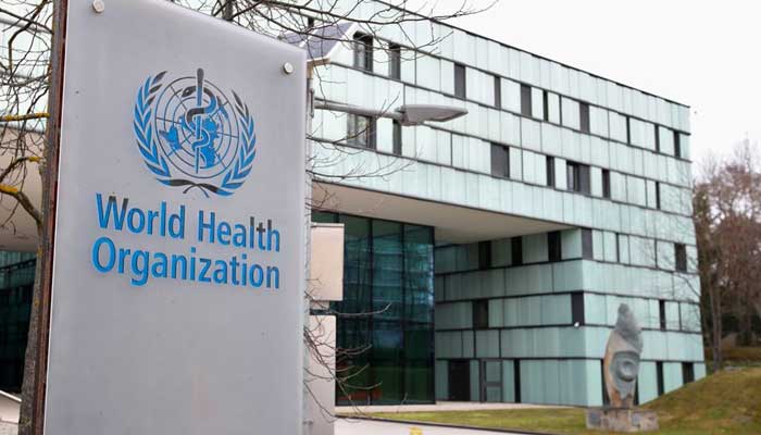 A logo is pictured outside a building of the World Health Organization (WHO) in Geneva, Switzerland. Photo: Reuters/file