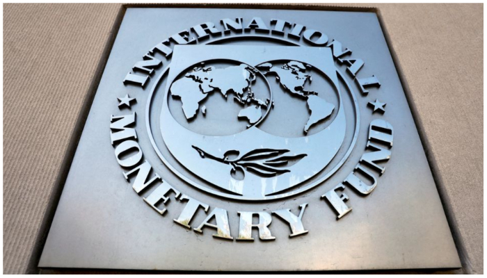The International Monetary Fund logo is seen outside the headquarters building during the IMF/World Bank spring meeting in Washington, US, April 20, 2018. Reuters/ Yuri Gripa