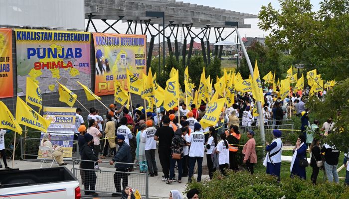 More than 110,000 Canadian Sikhs took part in voting for the Khalistan Referendum in Brampton, Ontario.— Courtesy our correspondent