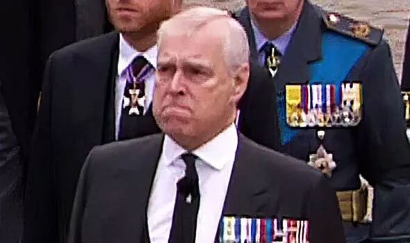 Pic: Prince Andrew in tears over Queen Elizabeth’s funeral procession