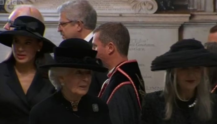 Celebs Sophie Winkleman, Bear Grylls attend Queens funeral at Westminster Abbey