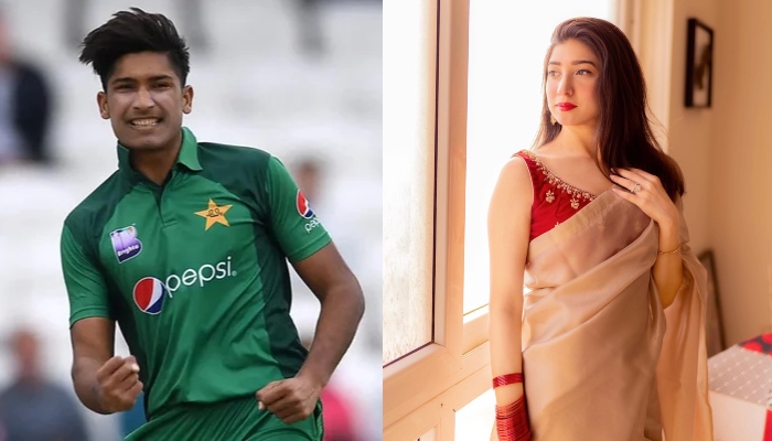 Pakistan pacer Mohammad Hasnain (left) and drama actor Mariyam Nafees. — Twitter/ Instagram/File