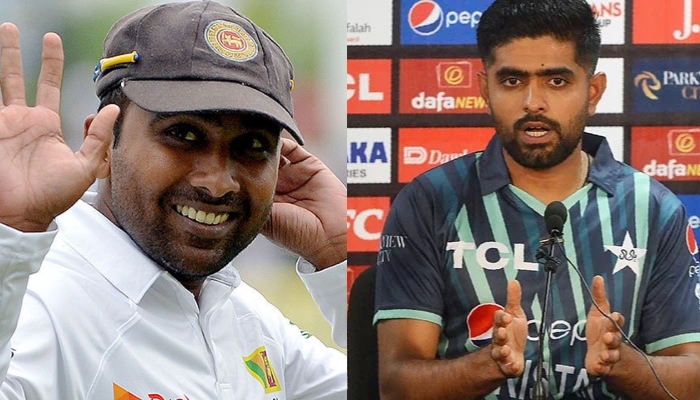 Former Sri Lanka captain Mahela Jayawardene (L) and Babar Azam. — AFP/File
