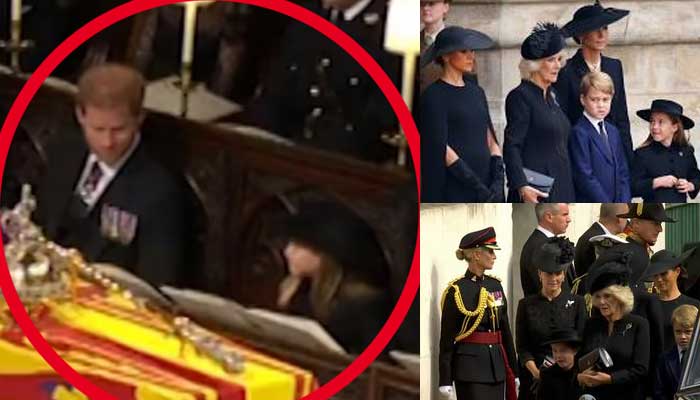 Meghan and Prince Harry share sweet bond with Kate and Williams kids at Queens funeral