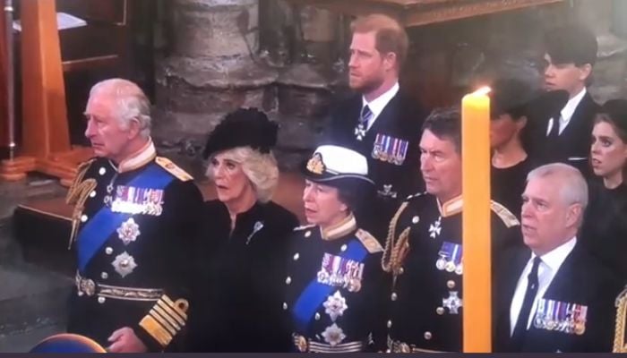 A giant candle was deliberately placed at Queens funeral to block Meghan Markle?
