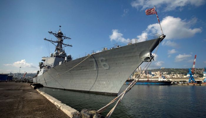The USS Higgins is docked in the northern Israeli city of Haifa September 6, 2009. The destroyer is one of 18 American ships deployed globally with Aegis interceptor systems capable of blowing up ballistic missiles above the atmosphere. —  Reuters