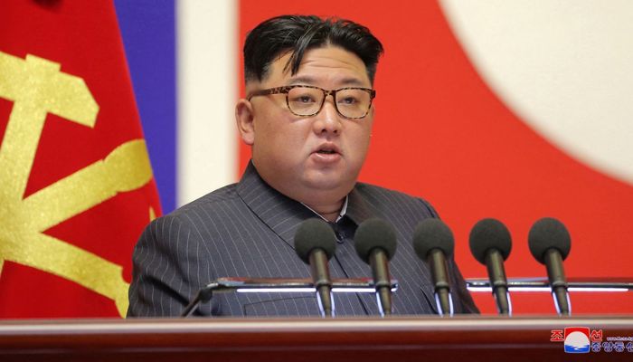 North Koreas leader Kim Jong Un speaks during a meeting to review the states disaster prevention work in Pyongyang, North Korea in this undated photo released by North Koreas Korean Central News Agency (KCNA) September 6, 2022. — KCNA via Reuters