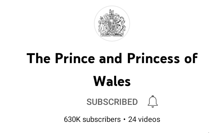 Prince William and Kate Middletons first activity on YouTube in three months
