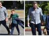 Ben Affleck looks relaxed while picking up his son Samuel from school