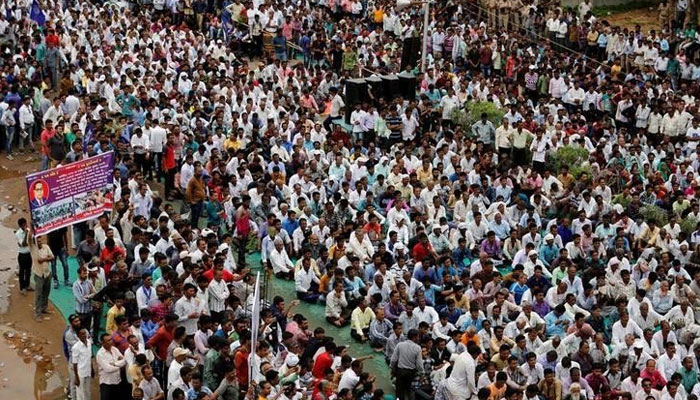 People attend a protest rally against what they say are attacks on Indias low-caste Dalit community in Ahmedabad, India. — Reuters/File