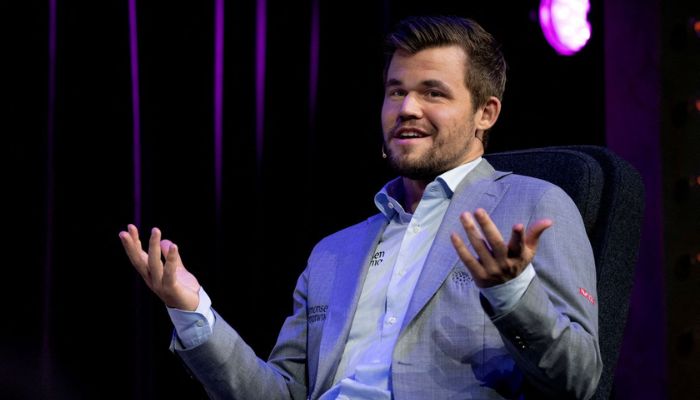 Norwegian chess player Magnus Carlsen participates at the Energy Denmark Champions Battle 2019 in Circus Building, Copenhagen, Denmark May 22, 2019. — Reuters