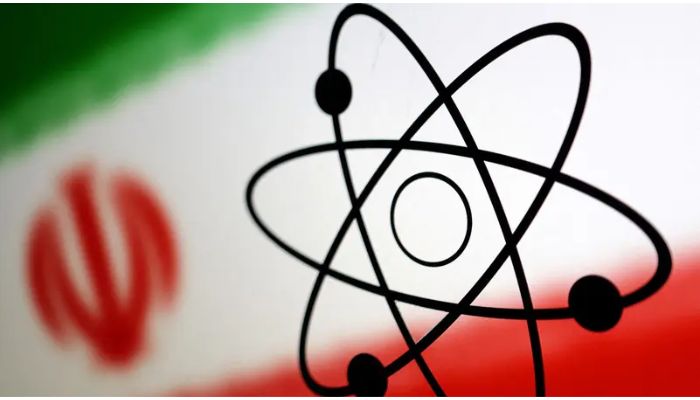 Atom symbol and Iran flag are seen in this illustration, July 21, 2022.— Reuters