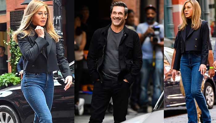 Jennifer Aniston sets tongues wagging as she puts on stylish display in walk with Jon Hamm