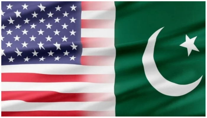 Illustration showing the flags of the United States (L) and Pakistan. — APP/ File