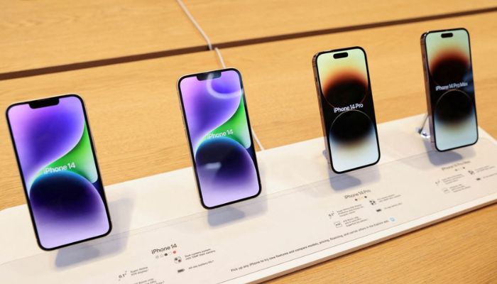 The iPhone 14, iPhone 14 Pro and iPhone 14 Pro Max are displayed at the Apple Fifth Avenue store, in Manhattan, New York City U.S. September 16, 2022. — Reuters