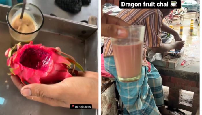 Dragonfruit chai somewhere in Bangladesh. — Screengrab via Instagram