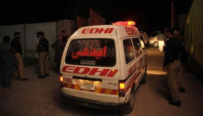 Picture showing an Edhi ambulance. — AFP