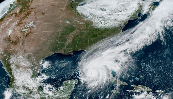 Hurricane Ian makes its way to Floridas west coast after passing Cuba in a composite image from the National Oceanic and Atmospheric Administration (NOAA) GOES-East weather satellite. — NOAA/Handout Reuters