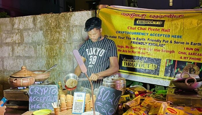 A unique tea shop in Indias Silicon Valley, Bengaluru, called Frustrated Dropout. — Twitter