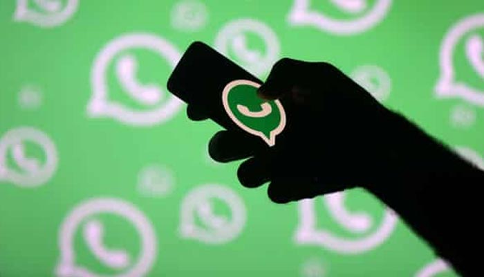 The picture shows a WhatsApp logo on a mobile phone. — Reuters/File