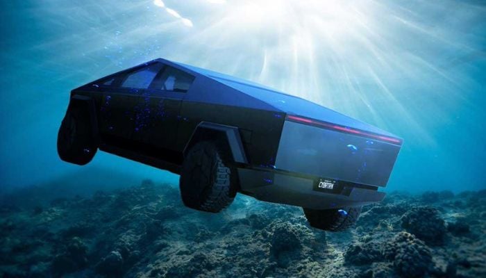 A Twitter users imagination of Tesla Cybertruck underwater. — Twitter