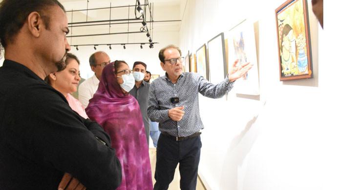 Three-day art exhibition for flood victims underway in Karachi