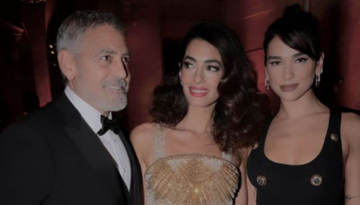 Dua Lipa stuns in latest picture with George and Amal Clooney