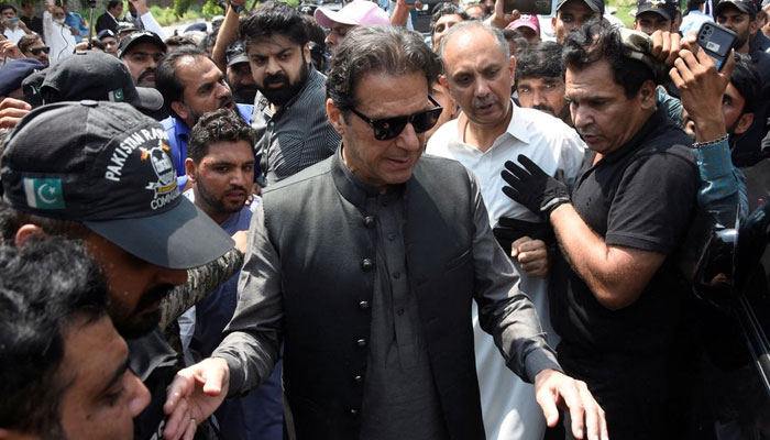 Pakistans former Prime Minister Imran Khan, who is facing terrorism charges, appears in court to extend pre-arrest bail, in Islamabad, Pakistan September 1, 2022. — Reuters
