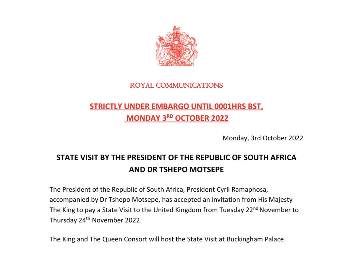 Palace issues statement on first state visit King Charles will host during his reign
