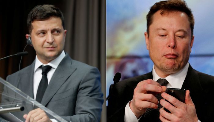 President Volodymyr Zelenskiy (l), Elon Musk (r). — Reuters