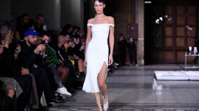 Bella Hadid's spray on dress: Paris fashion week highlights