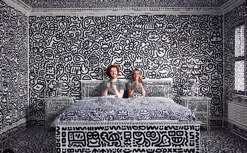 Mr and Mrs Doodles bedroom.