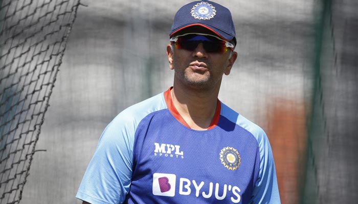 Cricket - One Day International Series - India Practice Session - Emirates Old Trafford, Manchester, Britain - July 16, 2022 India coach Rahul Dravid during practice. — Reuters