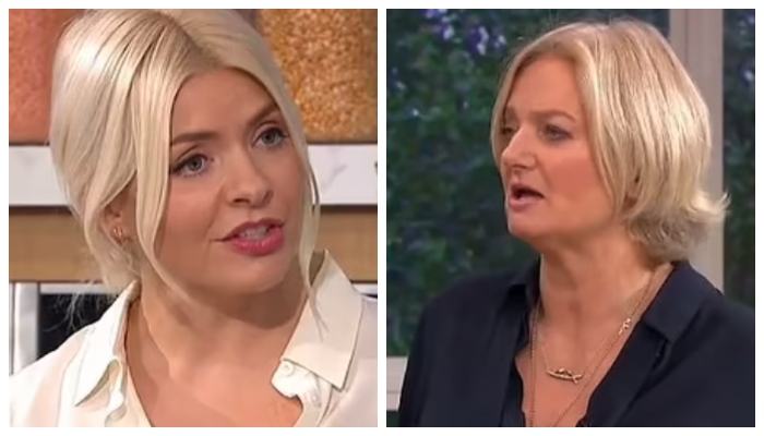 Holly Willoughby looks ‘unimpressed’ as reporter makes awkward remarks about her age